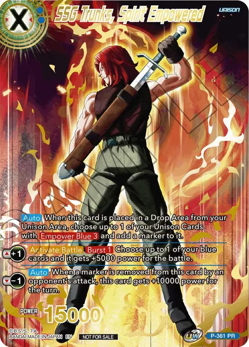 SSG Trunks, Spirit Empowered (Gold Stamped) card art
