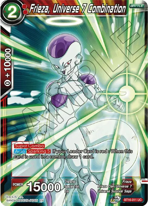 Frieza, Universe 7 Combination card art