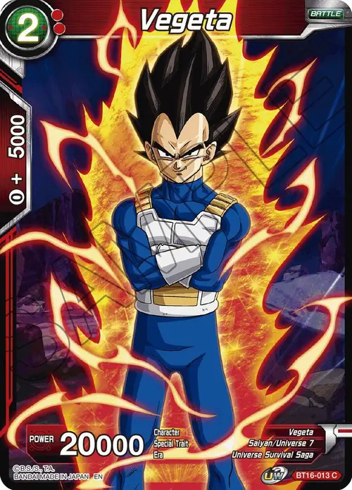 Vegeta (BT16-013) card art