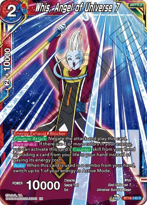 Whis, Angel of Universe 7 card art