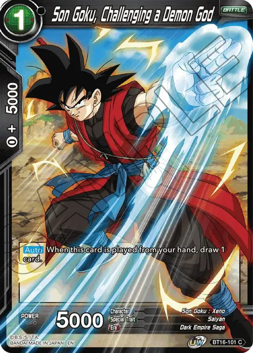 Son Goku, Challenging a Demon God card art