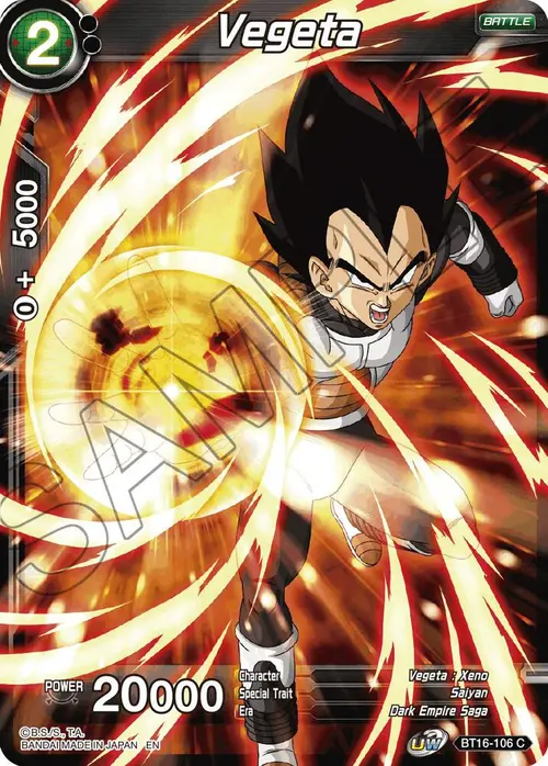 Vegeta (BT16-106) card art