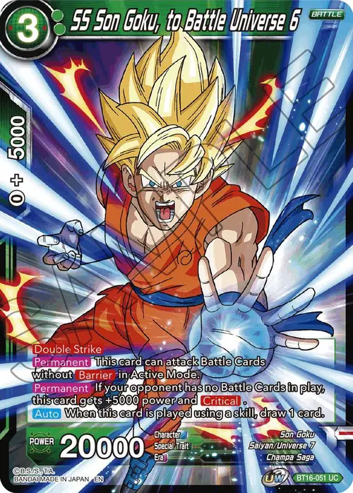 SS Son Goku, to Battle Universe 6 card art