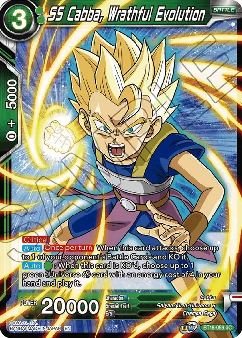SS Cabba, Wrathful Evolution card art