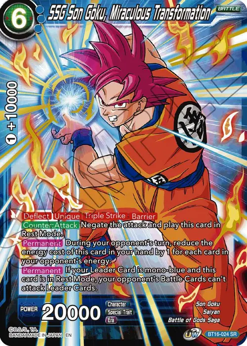 SSG Son Goku, Miraculous Transformation card art