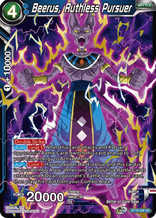 Beerus, Ruthless Pursuer card art