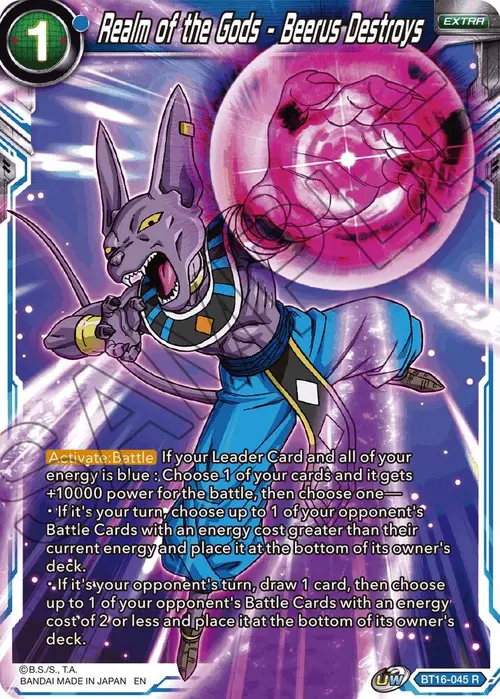 Realm of the Gods - Beerus Destroys card art