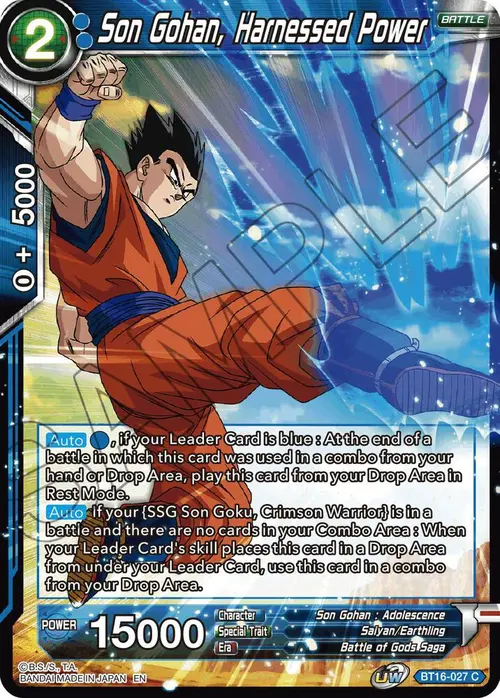 Son Gohan, Harnessed Power card art