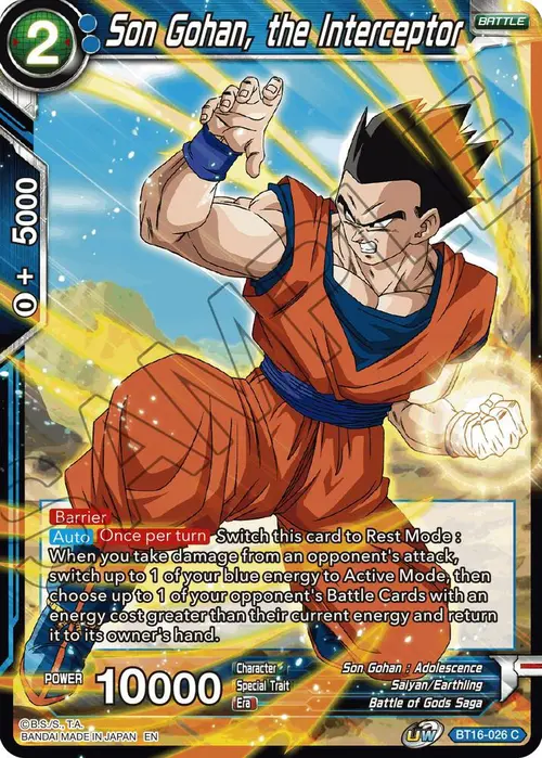 Son Gohan, the Interceptor card art