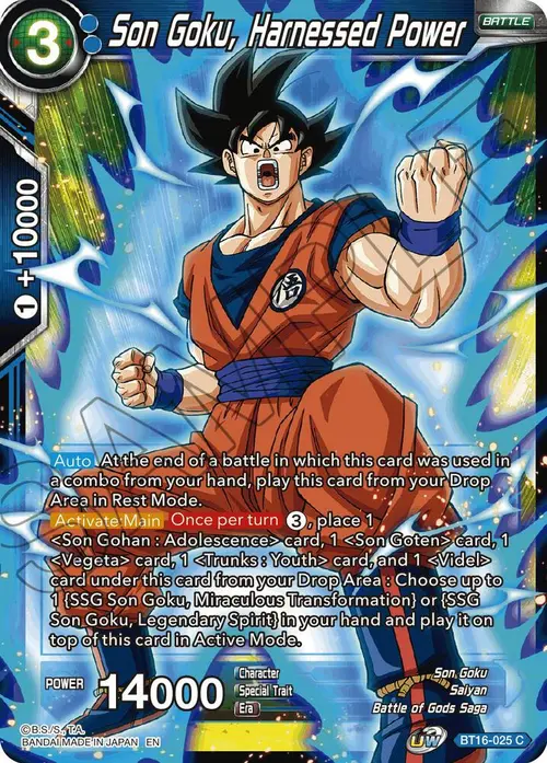 Son Goku, Harnessed Power card art