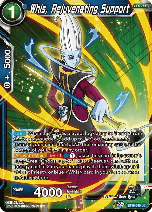 Whis, Rejuvenating Support card art