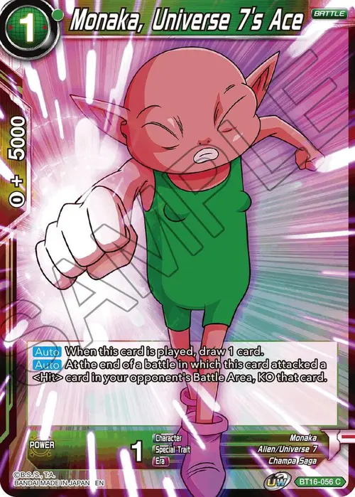 Monaka, Universe 7's Ace card art