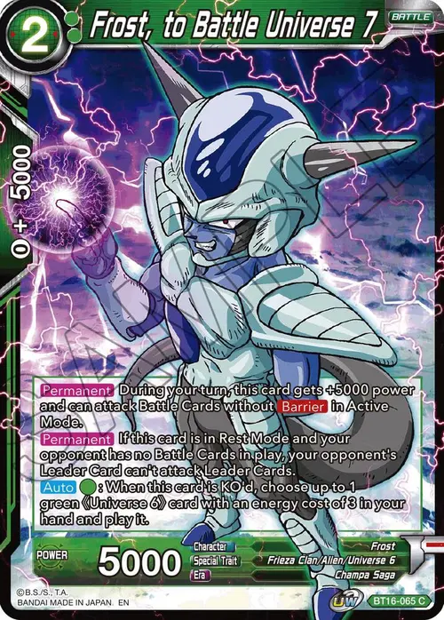 Frost, to Battle Universe 7 card art
