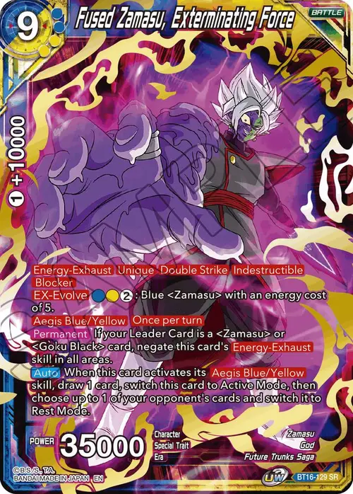 Fused Zamasu, Exterminating Force card art