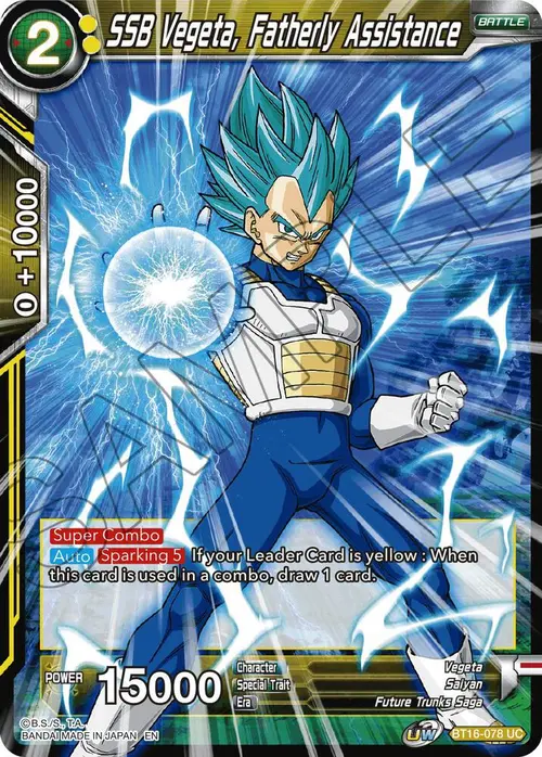 SSB Vegeta, Fatherly Assistance card art