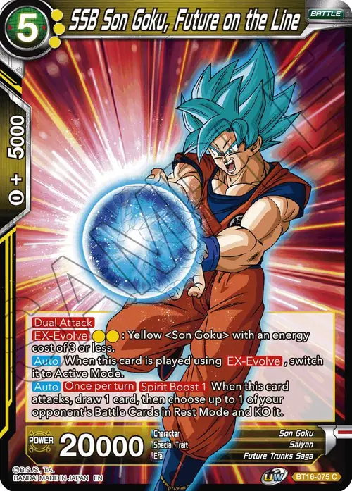 SSB Son Goku, Future on the Line card art