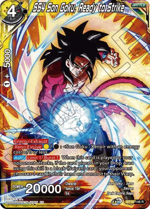 SS4 Son Goku, Ready to Strike card art