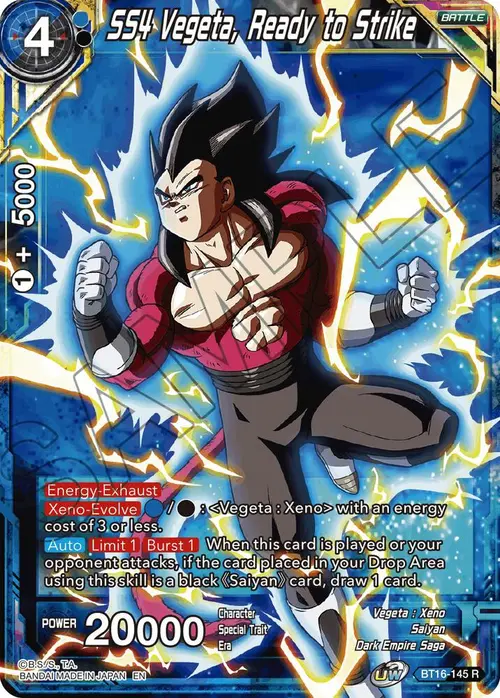 SS4 Vegeta, Ready to Strike card art