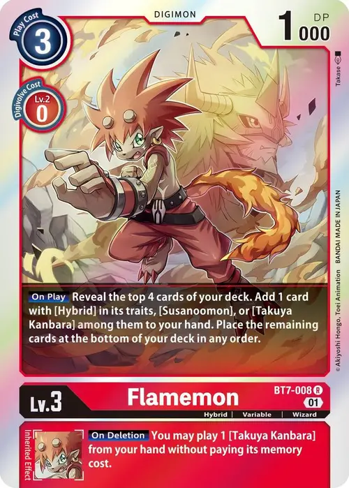 Flamemon card art