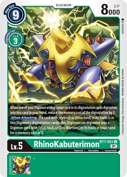 Rhinokabuterimon card art