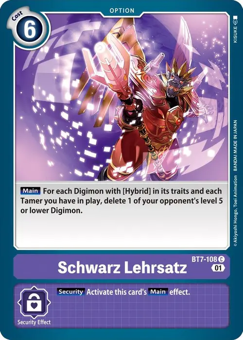 Schwarz Lehrsatz card art