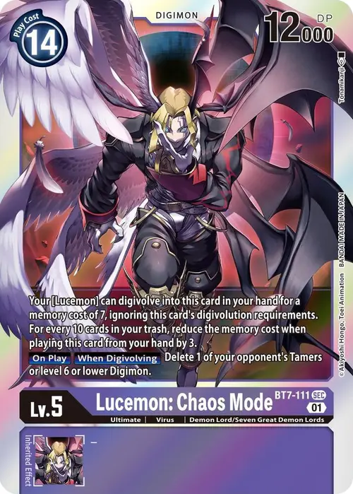 Lucemon: Chaos Mode card art