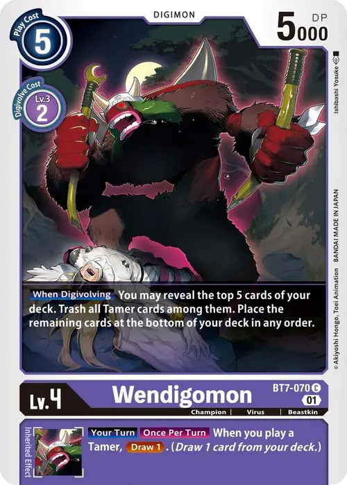 Wendigomon card art
