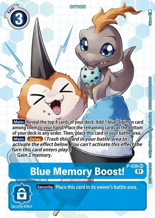 Blue Memory Boost! - P-036 (Next Adventure Box Promotion Pack) card art