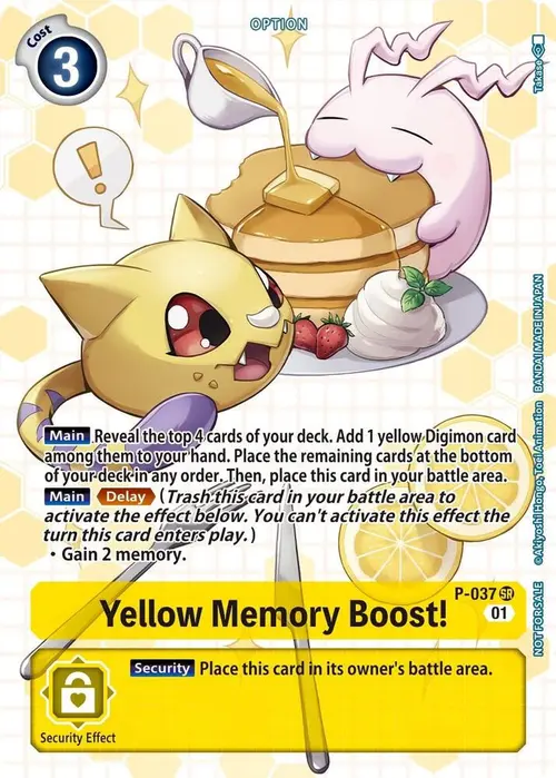 Yellow Memory Boost! - P-037 (Next Adventure Box Promotion Pack) card art