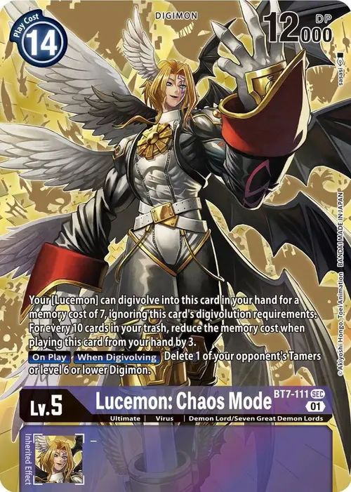 Lucemon: Chaos Mode (Alternate Art) card art