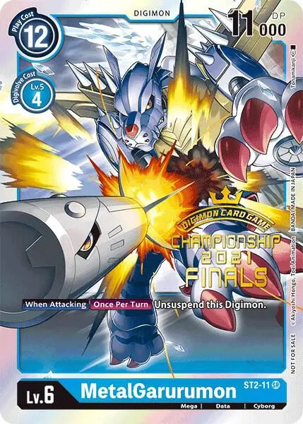 MetalGarurumon (2021 Championship Finals Event Pack Alt-Art Gold Stamp Set) card art