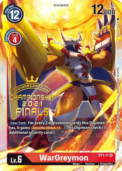 WarGreymon (2021 Championship Finals Event Pack Alt-Art Gold Stamp Set) card art