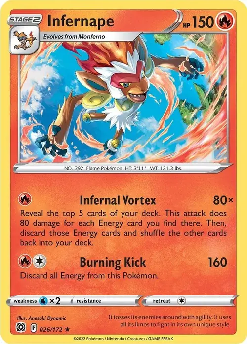 Infernape card art