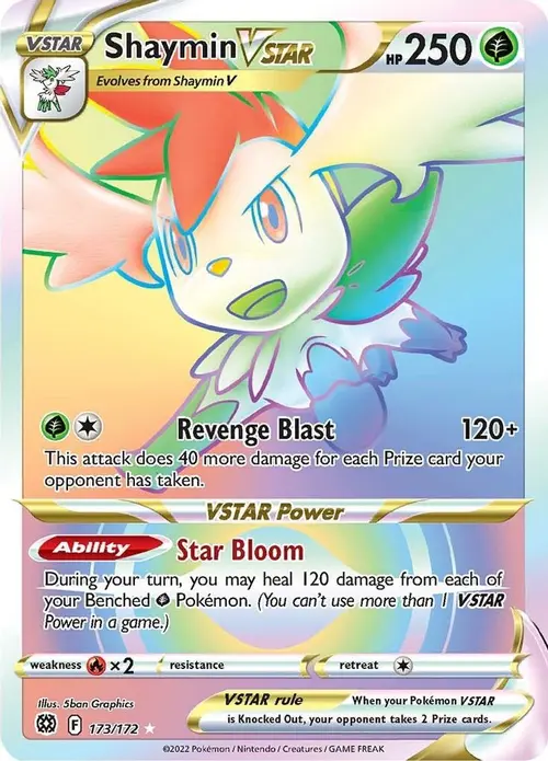 Shaymin VSTAR (Secret) card art