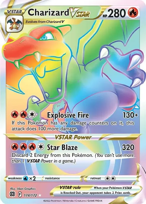 Charizard VSTAR (Secret) card art