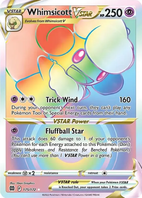 Whimsicott VSTAR (Secret) card art