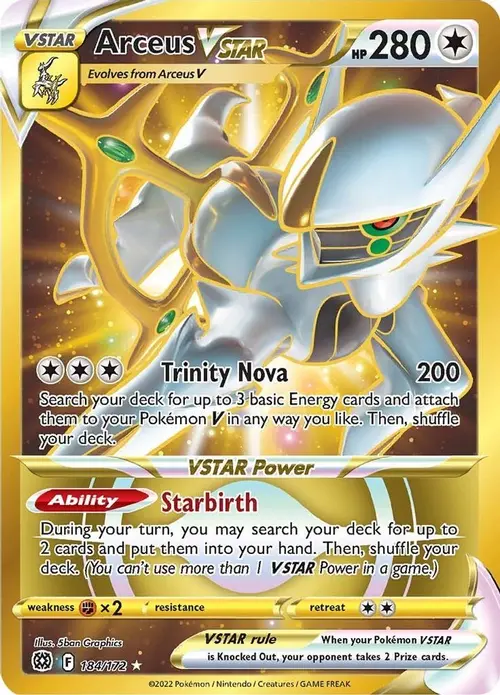Arceus VSTAR (Secret) (184) card art
