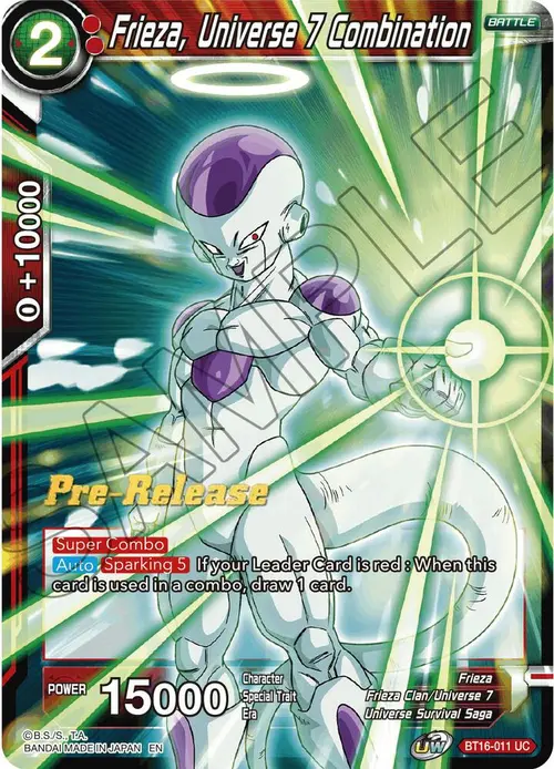 Frieza, Universe 7 Combination card art