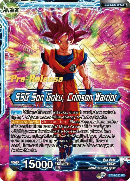 Son Goku // SSG Son Goku, Crimson Warrior card art