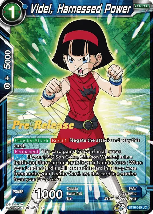 Videl, Harnessed Power card art