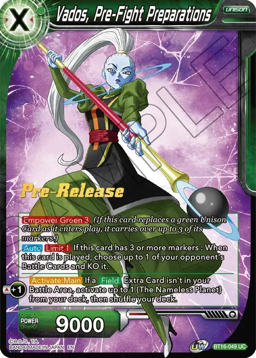 Vados, Pre-Fight Preparations card art