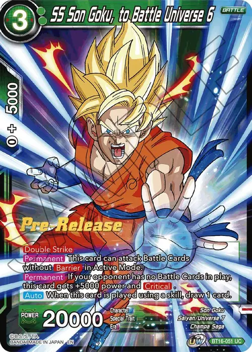 SS Son Goku, to Battle Universe 6 card art