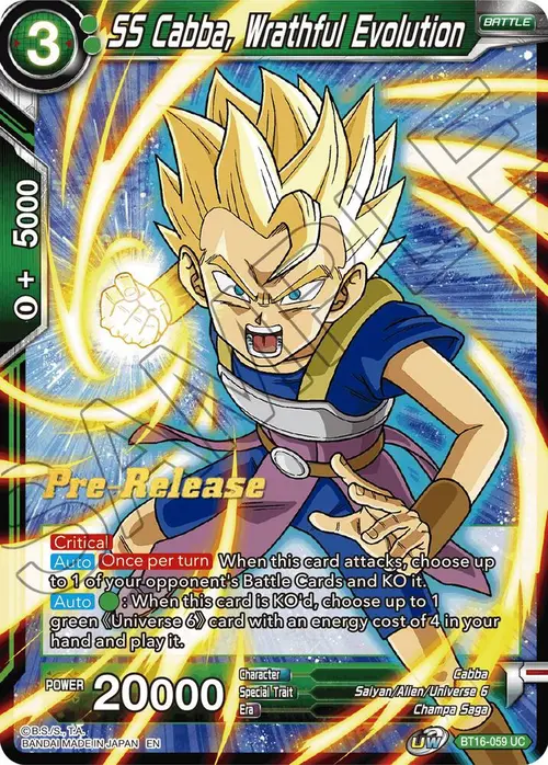 SS Cabba, Wrathful Evolution card art
