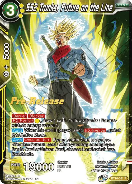 SS2 Trunks, Future on the Line card art