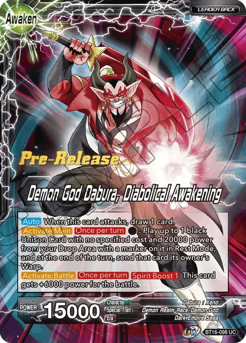 Dabura // Demon God Dabura, Diabolical Awakening card art