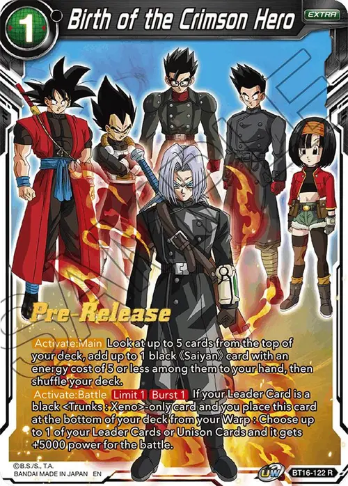 Birth of the Crimson Hero card art