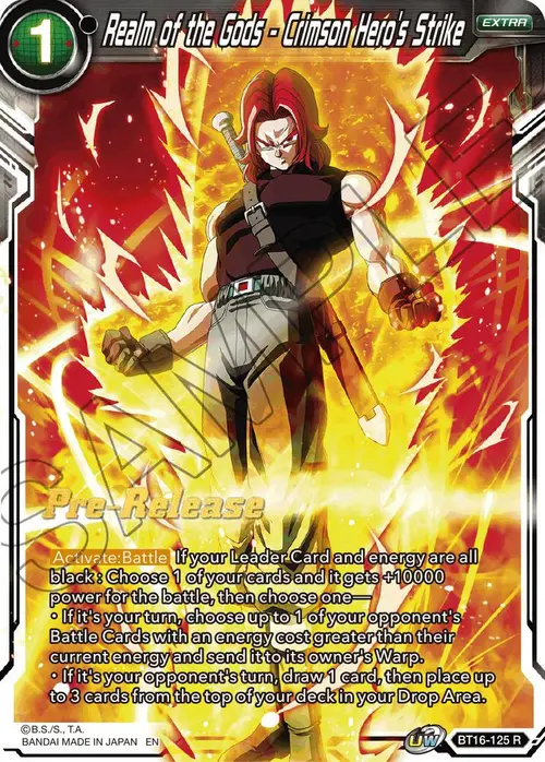 Realm of the Gods - Crimson Hero's Strike card art