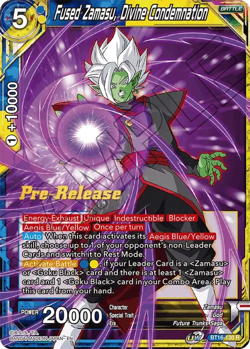Fused Zamasu, Divine Condemnation card art