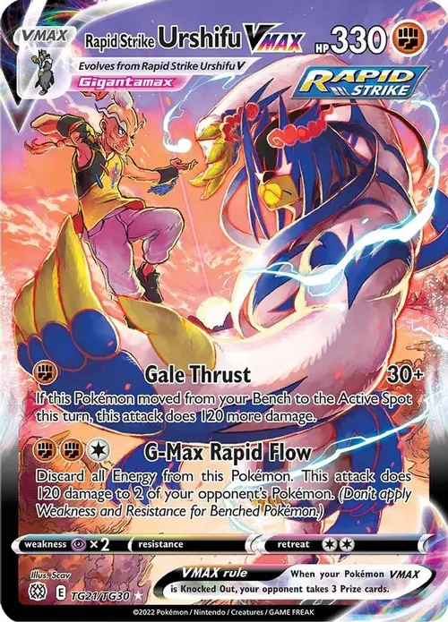 Rapid Strike Urshifu VMAX card art