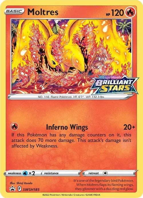 Moltres - SWSH185 card art